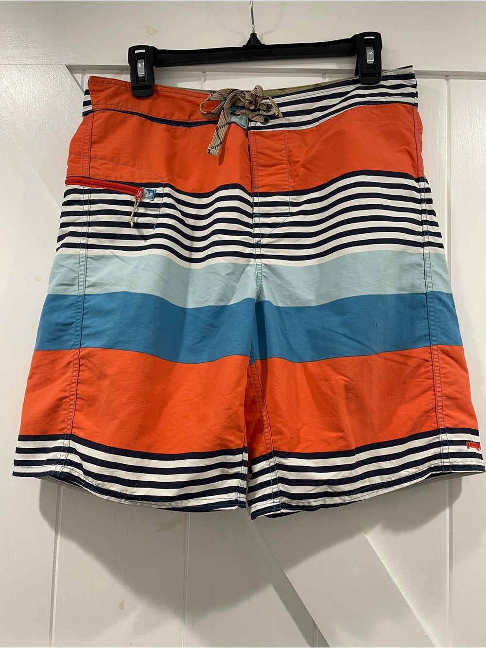 Patagonia Wavefarer Board Shorts 32 Orange Blue White Swim Trunks Men’s